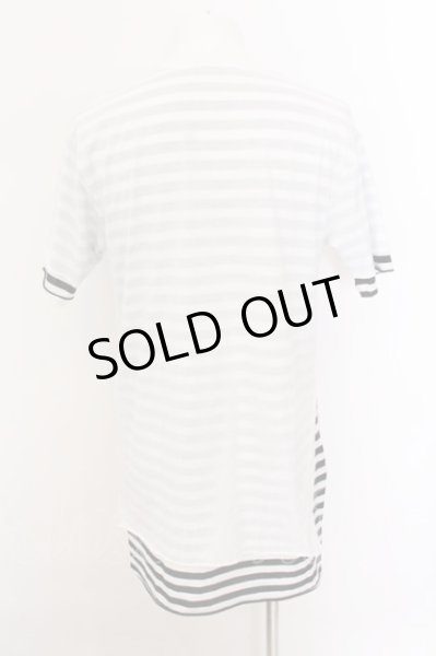 画像2: AZIONE / ボーダーレイヤードロングTシャツ  ブラックｘホワイト O-25-02-24-054-AZ-ts-YM-ZT259 (2)