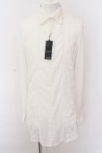 画像1: CIVARIZE / レース切り替えシフォンシャツ 46 ホワイト O-25-02-24-056-CI-sh-YM-ZT259 (1)