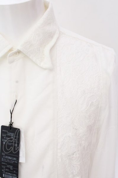画像2: CIVARIZE / レース切り替えシフォンシャツ 46 ホワイト O-25-02-24-056-CI-sh-YM-ZT259 (2)