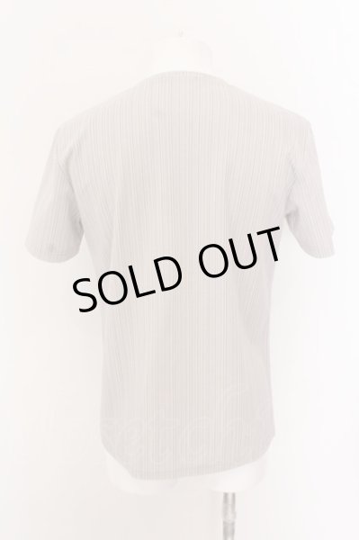 画像2: Zero by TORNADO MART / ランダム針抜きABSテレコVネックTシャツ L シルバー O-25-02-24-059-Ze-ts-YM-ZT259 (2)