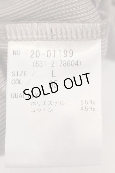 画像3: Zero by TORNADO MART / ランダム針抜きABSテレコVネックTシャツ L シルバー O-25-02-24-059-Ze-ts-YM-ZT259 (3)