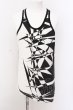 画像1: CIVARIZE / Thwartアシンメトリージオメトリック総柄タンクトップ 46 ブラックｘホワイト O-25-02-24-061-CI-to-YM-ZT259 (1)