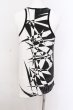 画像2: CIVARIZE / Thwartアシンメトリージオメトリック総柄タンクトップ 46 ブラックｘホワイト O-25-02-24-061-CI-to-YM-ZT259 (2)