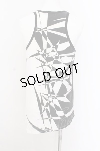 画像2: CIVARIZE / Thwartアシンメトリージオメトリック総柄タンクトップ 46 ブラックｘホワイト O-25-02-24-061-CI-to-YM-ZT259 (2)