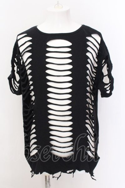 画像1: Moonage Devilment / オパールフルダメージTシャツ 44 ブラック O-25-02-24-063-Mo-ts-YM-ZT262