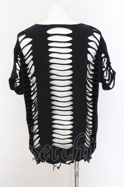 画像2: Moonage Devilment / オパールフルダメージTシャツ 44 ブラック O-25-02-24-063-Mo-ts-YM-ZT262 (2)