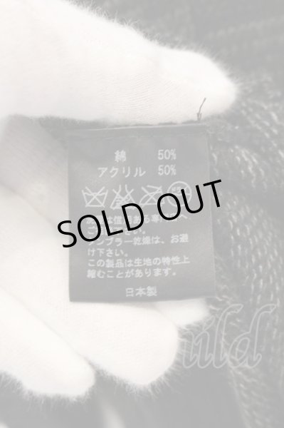 画像3: Moonage Devilment / ダメージニットTシャツ F ブラック O-25-02-24-064-MO-ts-YM-OS (3)