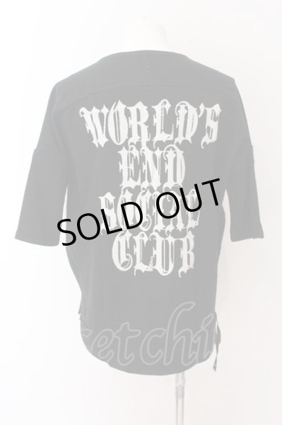 画像1: KMRii / World's End Social Club S/S SWEAT トップス F ブラック O-25-02-24-071-KM-sh-YM-ZT197 (1)