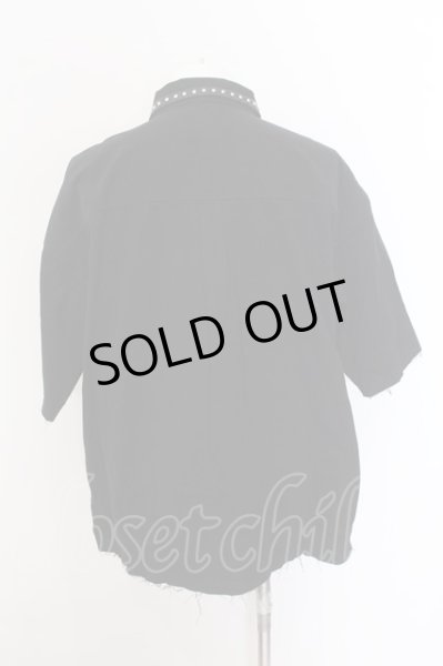 画像2: CIVARIZE / スタッズミリタリーシャツ F ブラック O-25-02-24-008-CI-sh-YM-ZT200 (2)