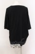 画像2: CIVARIZE / プリントポンチョ2Pレイヤードトップス 46 ブラックｘホワイト O-25-02-24-076-CI-ts-YM-ZT197 (2)