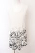 画像3: CIVARIZE / プリントポンチョ2Pレイヤードトップス 46 ブラックｘホワイト O-25-02-24-076-CI-ts-YM-ZT197 (3)