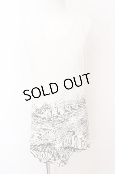 画像3: CIVARIZE / プリントポンチョ2Pレイヤードトップス 46 ブラックｘホワイト O-25-02-24-076-CI-ts-YM-ZT197 (3)