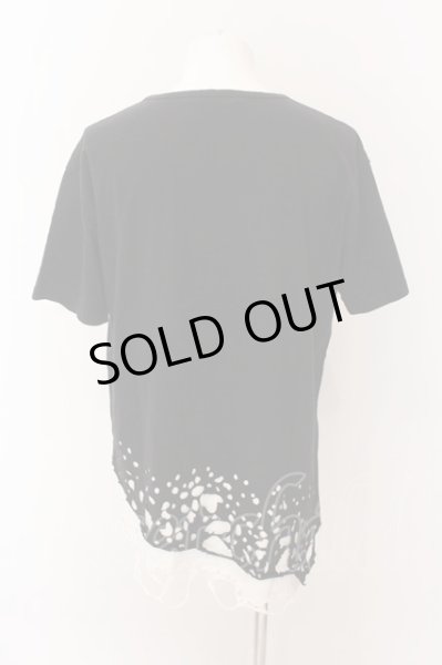 画像2: CIVARIZE / オパールレイヤードBIG　Tシャツ 44 ブラックｘホワイト O-25-02-24-078-CI-ts-YM-OS (2)