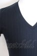 画像2: TORNADO MART / グリッターテレコVネックTシャツ  ネイビー O-25-02-24-083-TO-ts-YM-ZT197 (2)
