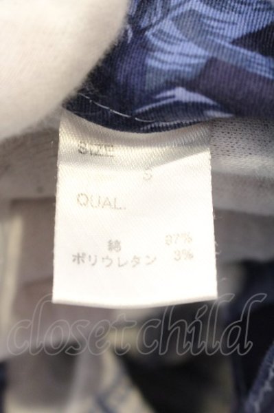 画像3: Roshell / ボタニカルプリントスキニーパンツ S ブルー O-25-02-24-088-Ro-pa-YM-ZT184 (3)