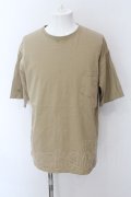 NO ID. / コットンポケットBIG Tシャツ 2 ライトブラウン O-25-02-24-023-NO-ts-YM-ZT199