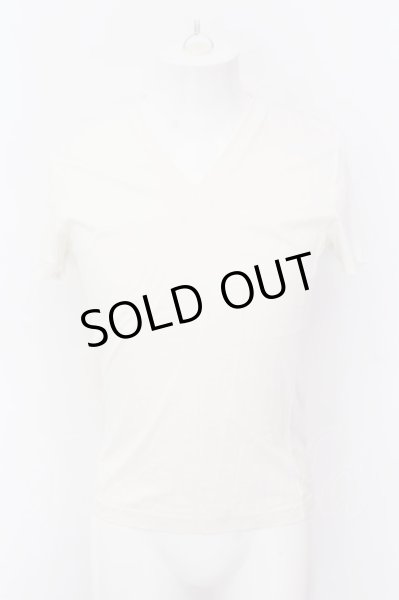 画像1: 5351pour les Hommes / DIRECTOURS COTTON VネックTシャツシャツ 2 ホワイト O-25-02-24-030-53-ts-YM-ZT205 (1)