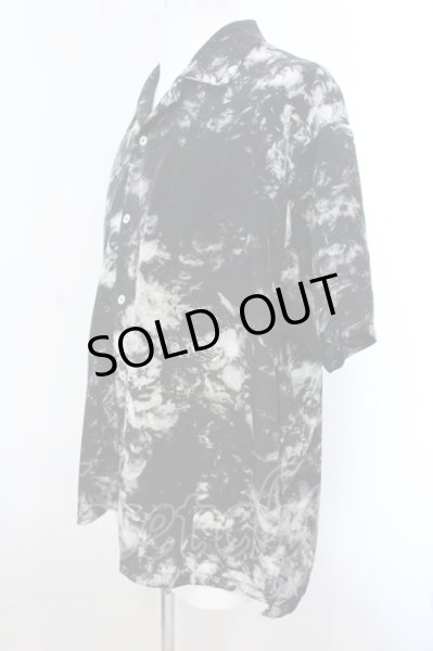 画像2: GLIM CLAP / 総柄オーバーサイズシャツ  ブラック O-25-02-28-039-GL-sh-YM-ZT261 (2)