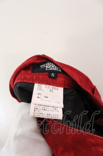 画像4: TORNADO MART / ローズトライバルコーティンググリッターレザーベルボトム S ボルドー O-25-02-28-041-TO-pa-YM-ZT-ML021 (4)