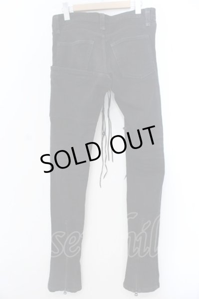 画像6: IFSIXWASNINE / LU/SBCM-7 レースアップデニムパンツ【メンズ29】 29 ブラック O-25-02-28-043-IF-pa-YM-OS (6)