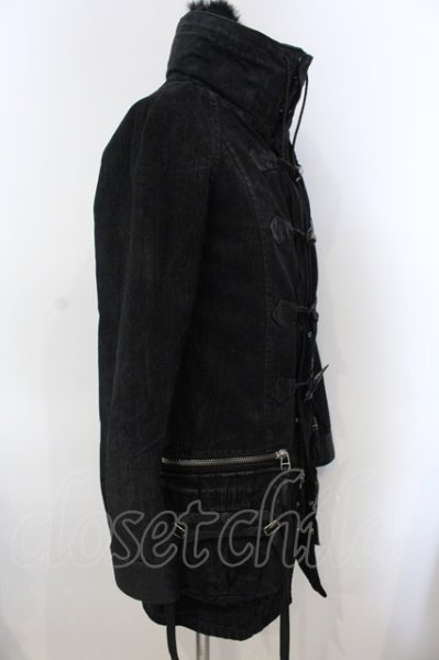 画像4: KMRii / Denim duffle coat　コート 1 ブラック O-25-02-28-044-KM-ou-YM-ZT-ML036 (4)