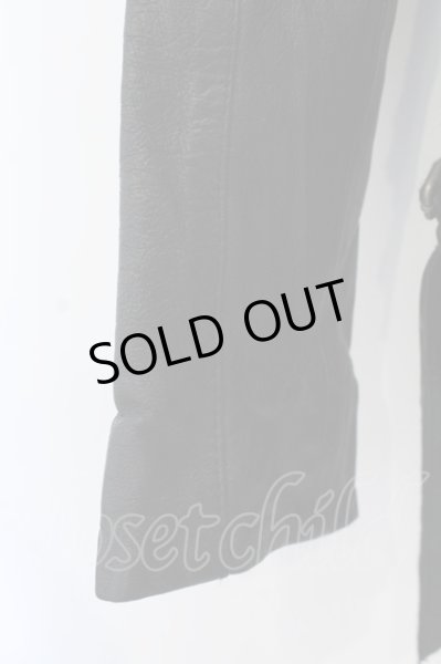 画像4: KMRii / Goat Leather Hoodie レザーパーカー 1 ブラック O-25-02-28-045-KM-ou-YM-ZT-ML009 (4)