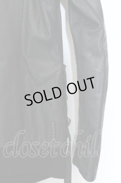 画像6: KMRii / Goat Leather Hoodie レザーパーカー 1 ブラック O-25-02-28-045-KM-ou-YM-ZT-ML009 (6)
