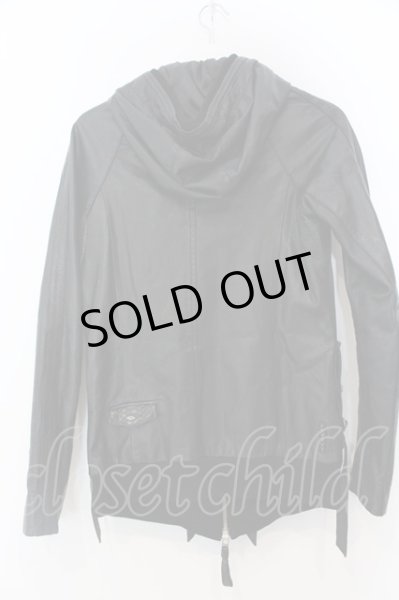画像7: KMRii / Goat Leather Hoodie レザーパーカー 1 ブラック O-25-02-28-045-KM-ou-YM-ZT-ML009 (7)