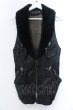 画像1: 14th Addiction / Goat Skin Mouton Vest レザーベスト 1 ブラック O-25-02-28-046-14-ja-YM-ZT-ML001 (1)