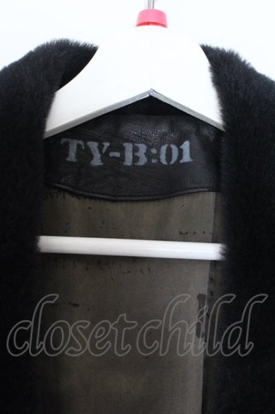 画像2: 14th Addiction / Goat Skin Mouton Vest レザーベスト 1 ブラック O-25-02-28-046-14-ja-YM-ZT-ML001 (2)