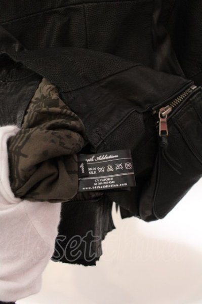 画像5: 14th Addiction / Goat Skin Mouton Vest レザーベスト 1 ブラック O-25-02-28-046-14-ja-YM-ZT-ML001 (5)