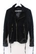 画像1: 14th Addiction / Suede Dowbl Riders レザーライダースジャケット 1 ブラック O-25-02-28-047-14-ja-YM-ZT-ML001 (1)