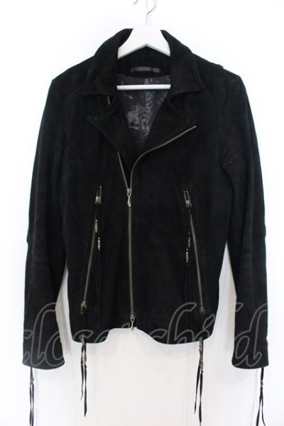 画像1: 14th Addiction / Suede Dowbl Riders レザーライダースジャケット 1 ブラック O-25-02-28-047-14-ja-YM-ZT-ML001