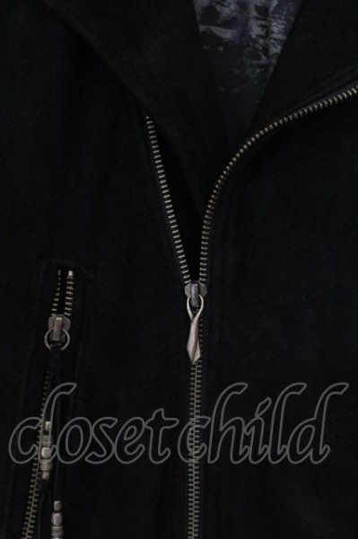 画像2: 14th Addiction / Suede Dowbl Riders レザーライダースジャケット 1 ブラック O-25-02-28-047-14-ja-YM-ZT-ML001 (2)