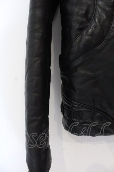 画像4: 14th Addiction / SHEEP SKIN LEATER DOWN　ダウンジャケット 1 ブラック O-25-02-28-048-14-ou-YM-ZT-ML001 (4)
