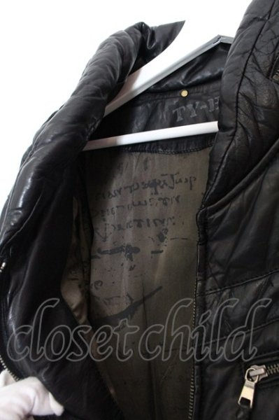 画像5: 14th Addiction / SHEEP SKIN LEATER DOWN　ダウンジャケット 1 ブラック O-25-02-28-048-14-ou-YM-ZT-ML001 (5)