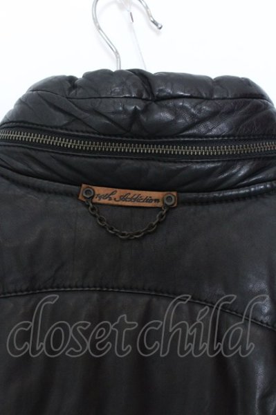 画像6: 14th Addiction / SHEEP SKIN LEATER DOWN　ダウンジャケット 1 ブラック O-25-02-28-048-14-ou-YM-ZT-ML001 (6)