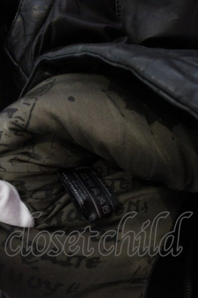 画像8: 14th Addiction / SHEEP SKIN LEATER DOWN　ダウンジャケット 1 ブラック O-25-02-28-048-14-ou-YM-ZT-ML001 (8)