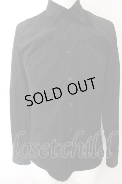 画像1: TORNADO MART / ステッチワークコーデュロイシャツ L ブラック O-25-02-28-051-TO-sh-YM-ZT292 (1)