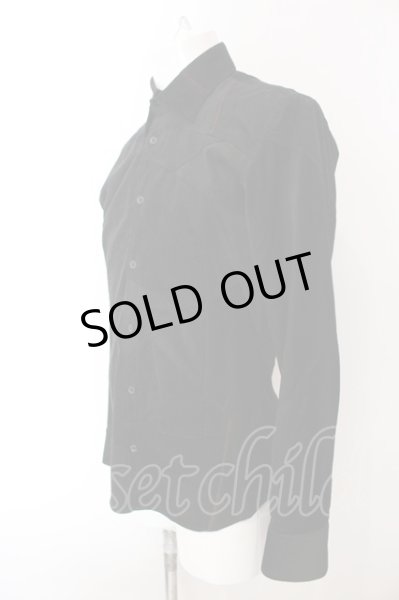 画像2: TORNADO MART / ステッチワークコーデュロイシャツ L ブラック O-25-02-28-051-TO-sh-YM-ZT292 (2)