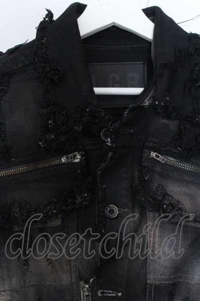 画像2: LGB / G-5　BURN&ASH デニムジャケット【メンズ1】 1 ブラックｘホワイト O-25-02-28-052-LG-ja-YM-ZT-M007 (2)