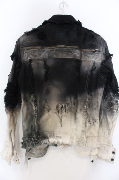 画像5: LGB / G-5　BURN&ASH デニムジャケット【メンズ1】 1 ブラックｘホワイト O-25-02-28-052-LG-ja-YM-ZT-M007 (5)