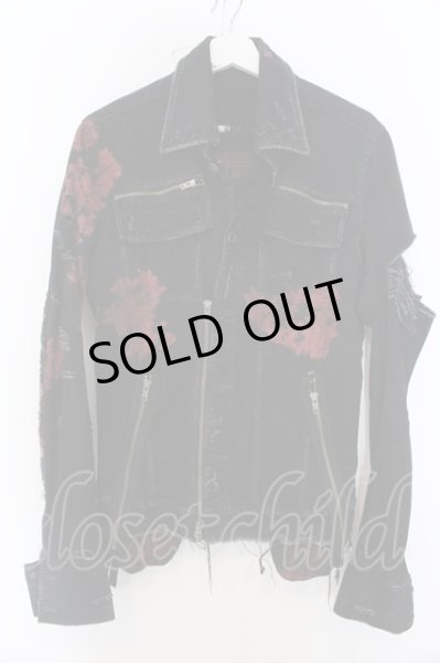 画像1: LGB / G-4/BR+RED/M　デニムジャケット【メンズ1】 1 ブラックｘレッド O-25-02-28-053-LG-ja-YM-ZT028 (1)