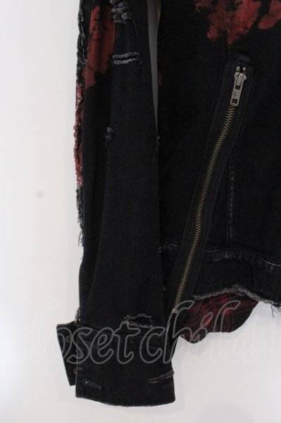 画像3: LGB / G-4/BR+RED/M デニムジャケット【メンズ1】 1 ブラックxレッド O-25-02-28-053-LG-ja-YM-ZT028 (3)