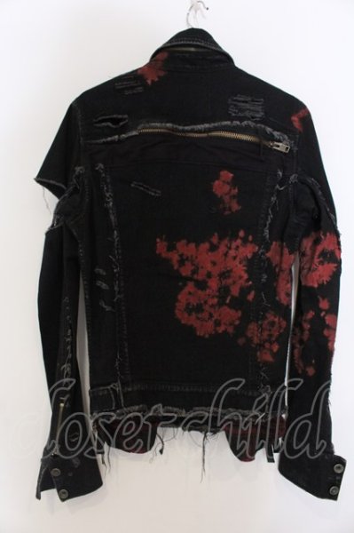 画像7: LGB / G-4/BR+RED/M デニムジャケット【メンズ1】 1 ブラックxレッド O-25-02-28-053-LG-ja-YM-ZT028 (7)