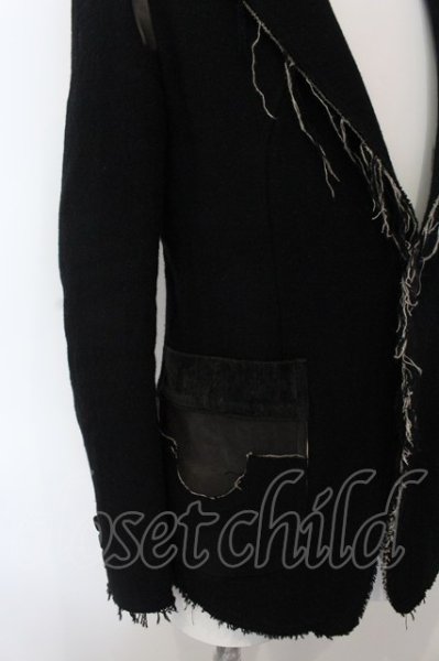 画像3: SHARE SPIRIT / リネン混ウールテーラードジャケット 44 ブラック O-25-02-28-054-SH-ja-YM-ZT030 (3)