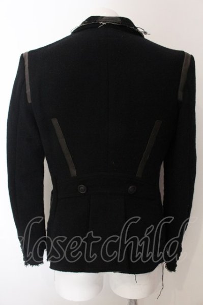 画像4: SHARE SPIRIT / リネン混ウールテーラードジャケット 44 ブラック O-25-02-28-054-SH-ja-YM-ZT030 (4)