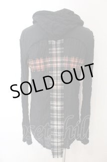 LGB / SHIRT-G/PK/BACK CROSS フード付きシャツ レディース1 ブラック