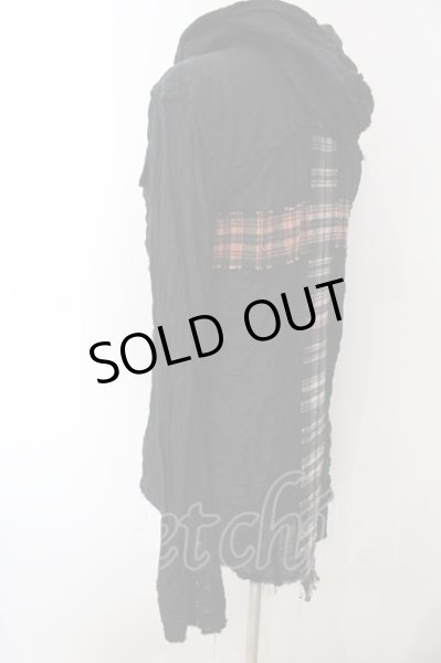 画像2: LGB / SHIRT-G/PK/BACK CROSS　フード付きシャツ【メンズ1】 1 ブラック O-25-02-28-055-LG-sh-YM-ZT277 (2)