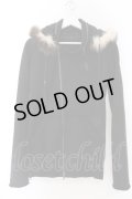 14th Addiction / FUR HOODIE プリントリペアパーカー 1 ブラック O-25-02-28-061-14-to-YM-OS
